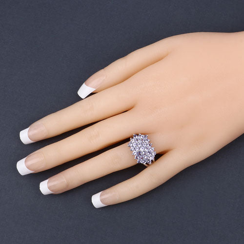 Anillo de plata de ley .925 con tanzanita genuina de 2.03 quilates