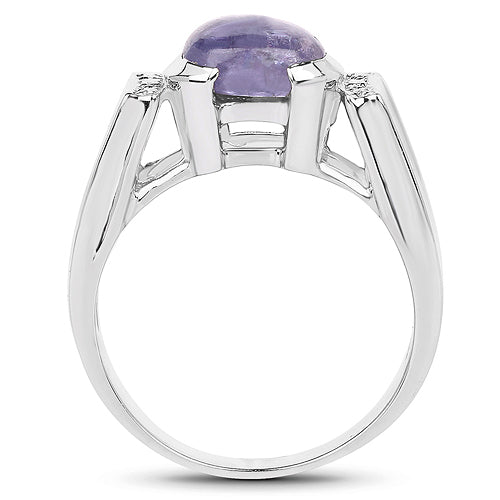 Anillo de Plata Fina .925 con Tanzanita Genuina de 2.80 Quilates