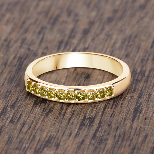 Anillo de oro amarillo de 14 quilates con diamante amarillo auténtico de 0,27 quilates (SI1-SI2)