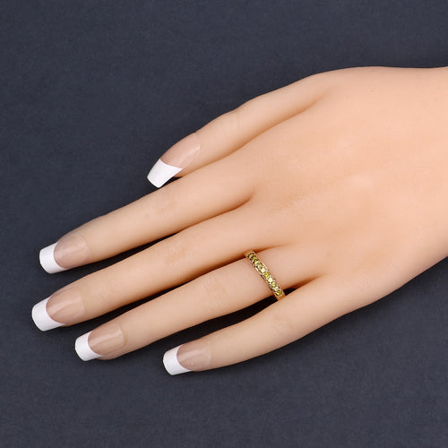 Anillo de oro amarillo de 14 quilates con diamante amarillo auténtico de 0,27 quilates (SI1-SI2)