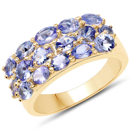 Anillo de Plata de Ley .925 con Tanzanita Genuina de 2.72 Quilates