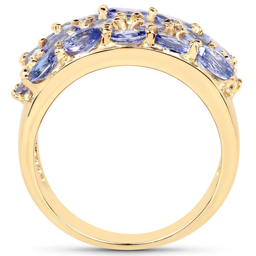 Anillo de Plata de Ley .925 con Tanzanita Genuina de 2.72 Quilates