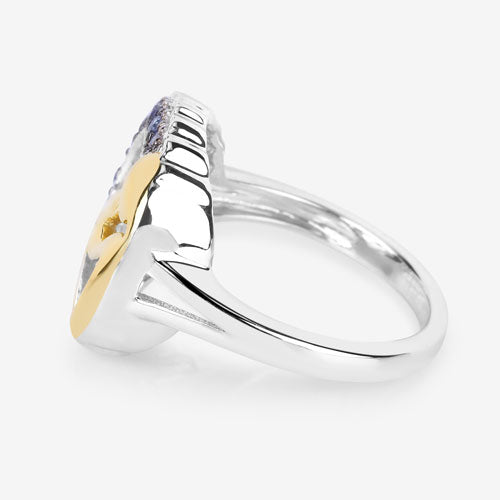 Anillo de plata de ley .925 con tanzanita genuina de 0.28 quilates
