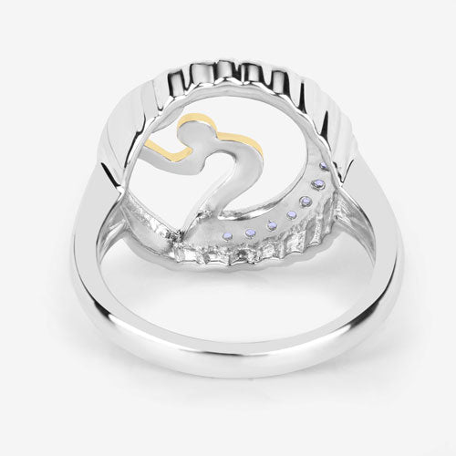 Anillo de plata de ley .925 con tanzanita genuina de 0.28 quilates