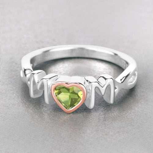 Anillo de plata de ley .925 con peridoto genuino de 0.44 quilates