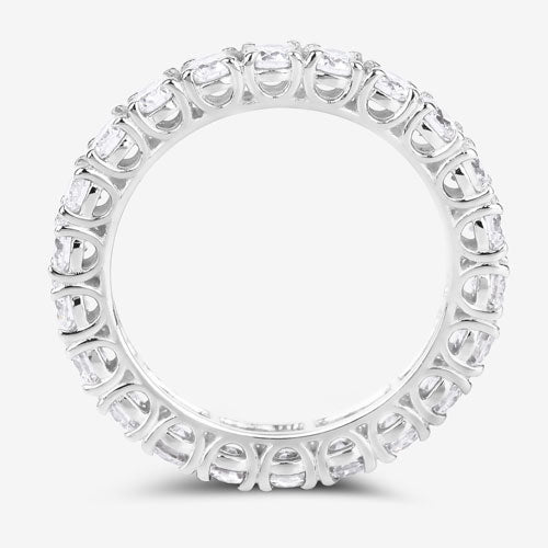 Anillo de oro blanco de 14K con diamante de laboratorio de 2,00 quilates