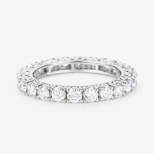 Anillo de oro blanco de 14K con diamante de laboratorio de 2,00 quilates