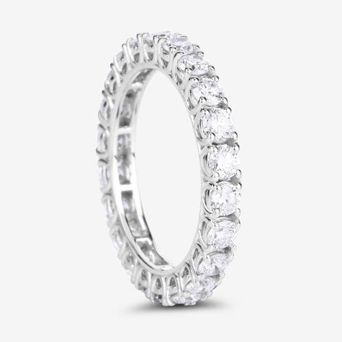 Anillo de oro blanco de 14K con diamante de laboratorio de 2,00 quilates