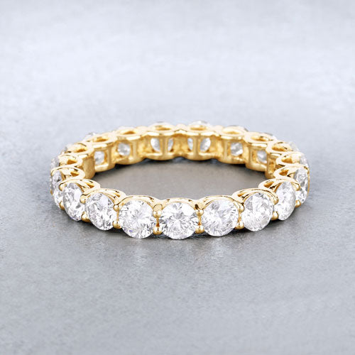 Anillo de oro amarillo de 14 quilates con diamante cultivado en laboratorio de 3,00 quilates - imagen 2 de 7