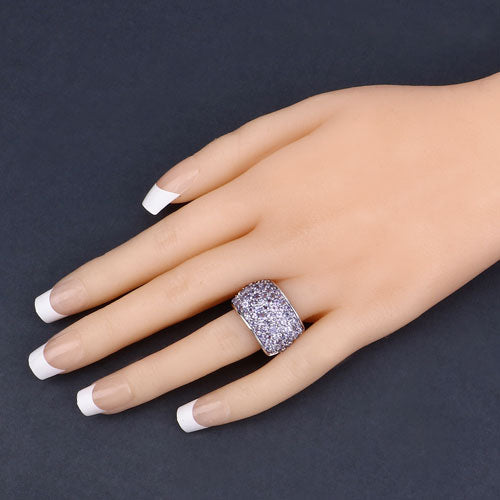 Anillo de plata de ley .925 con tanzanita auténtica de 4.22 quilates