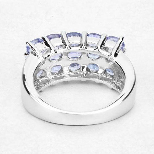 Anillo de plata esterlina 925 con tanzanita genuina de 2.55 quilates