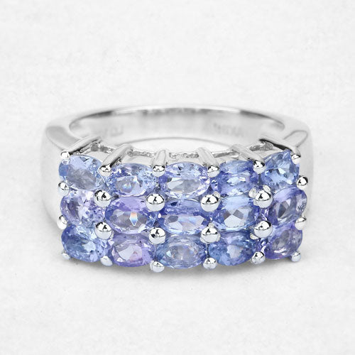Anillo de plata esterlina 925 con tanzanita genuina de 2.55 quilates