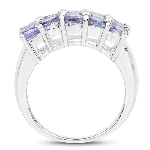 Anillo de plata esterlina 925 con tanzanita genuina de 2.55 quilates
