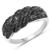 0.35 Carat Genuine Black Diamond .925 Sterling Silver Ring