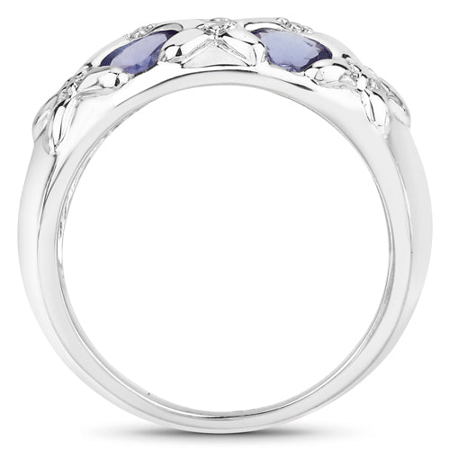 Anillo de Plata de Ley .925 con Tanzanita Genuina de 2.31 Quilates