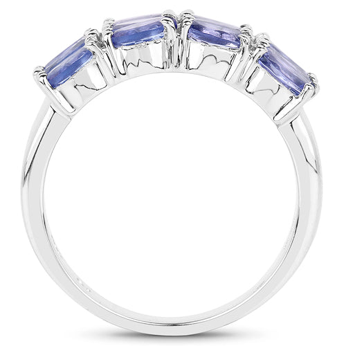 Anillo de plata esterlina .925 con tanzanita auténtica de 3,00 quilates