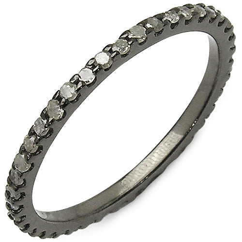 Anillo de plata de ley .925 con diamante auténtico TLB de 0.60 quilates