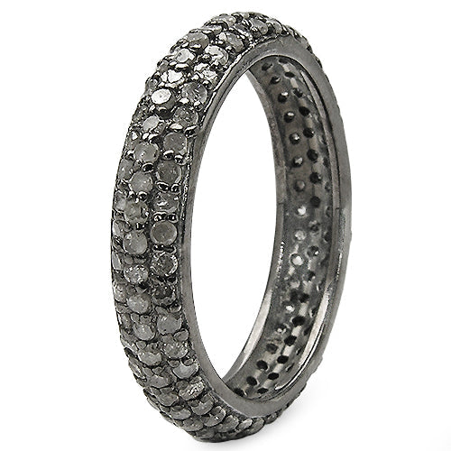 Anillo de plata esterlina .925 con diamante TLB auténtico de 1,40 quilates