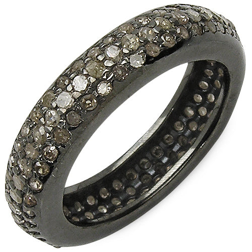 Anillo de plata de ley .925 con diamante TLB auténtico de 1,13 quilates