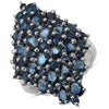 Anillo de plata esterlina .925 con zafiro azul genuino de 4.70 quilates