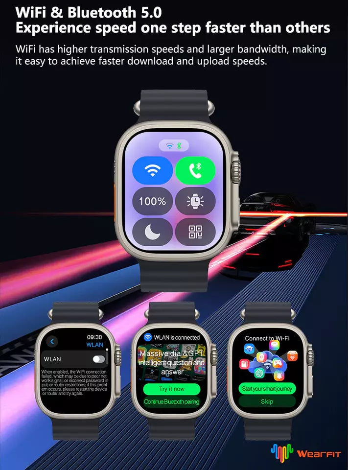 iTech Watch Ultra 2 49mm - AI Upgraded Smartwatch - with Wi-Fi and TikTok App!