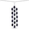 7.68 Carat Genuine Blue Sapphire .925 Sterling Silver Pendant