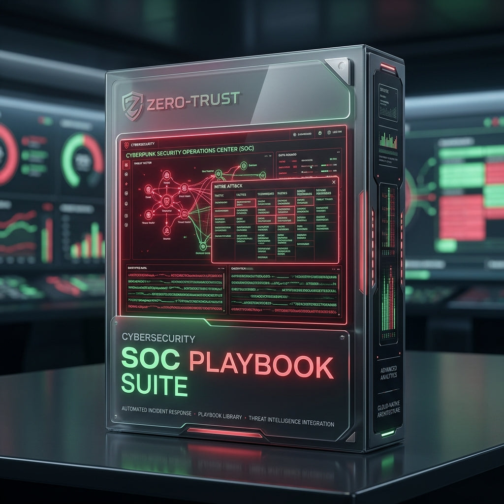 Cybersecurity Zero Trust SOC Playbook Product Cover Mockup