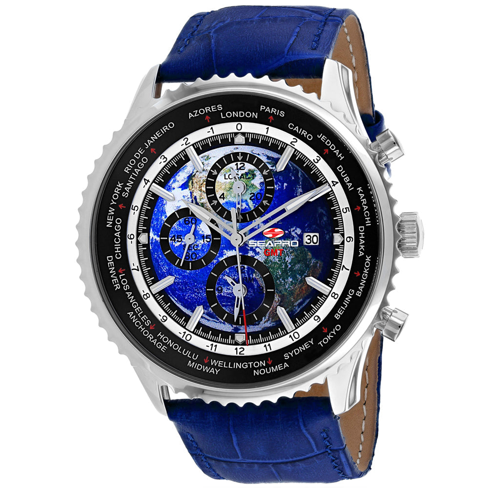 Seapro Reloj para hombre Meridian World Timer GMT