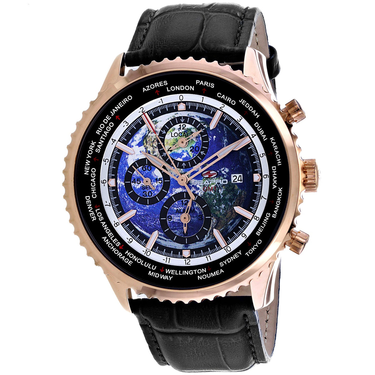 Seapro Reloj para hombre Meridian World Timer GMT