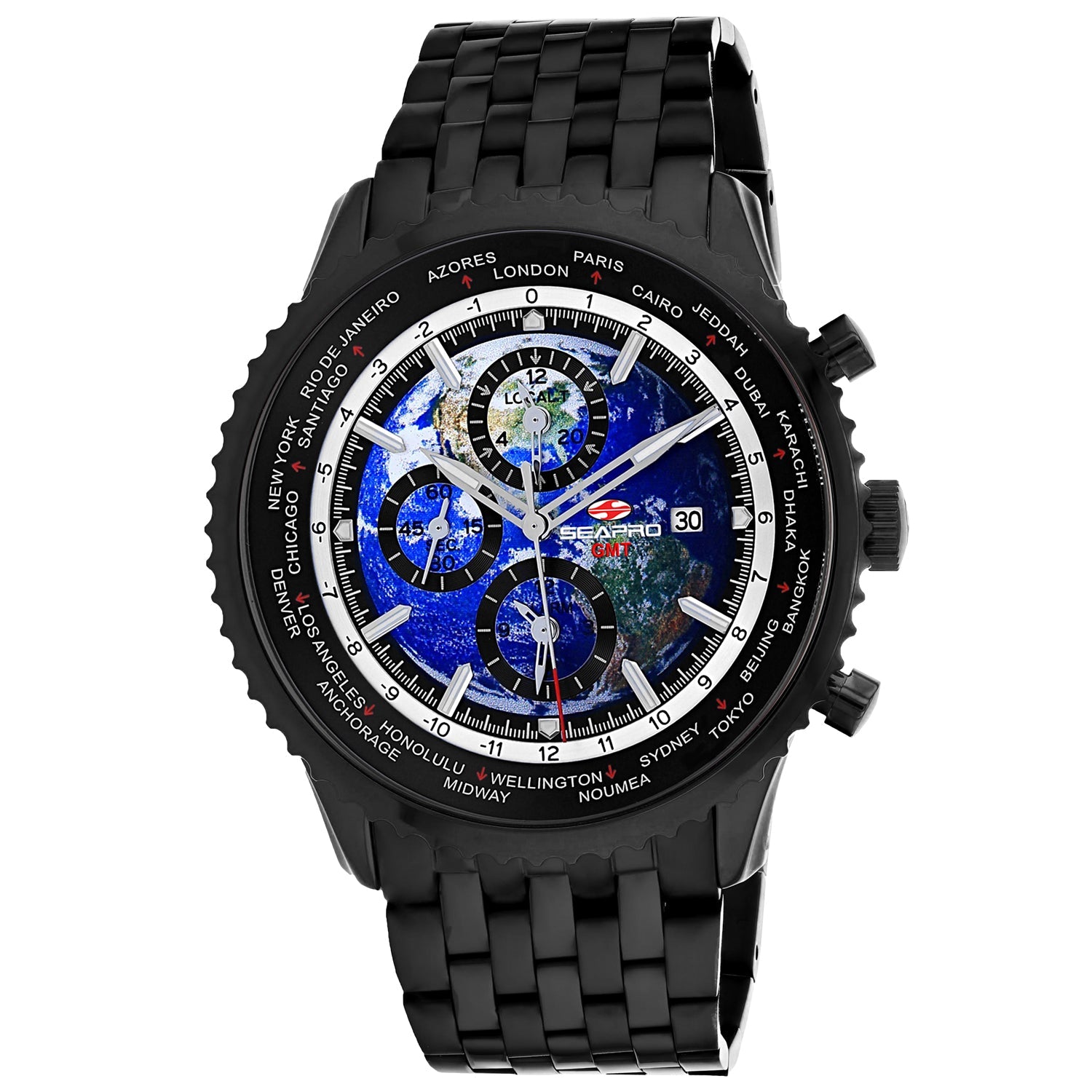 Мужские часы Seapro Meridian World Timer GMT