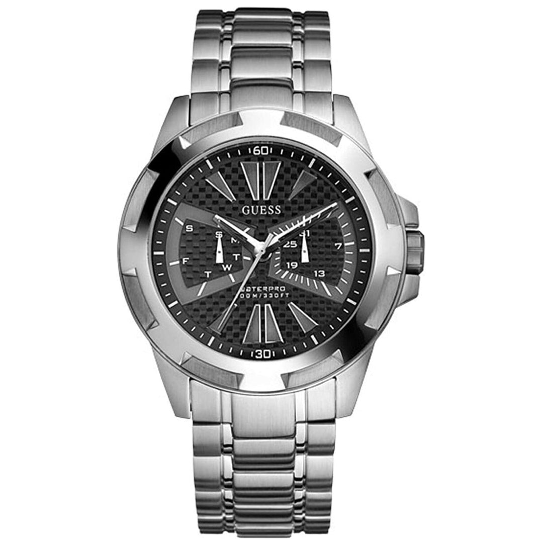 Мужские многофункциональные часы Guess с черным циферблатом