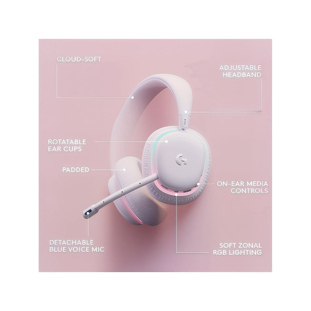 Auriculares inalámbricos para juegos Logitech G735 White Mist (NUEVOS)