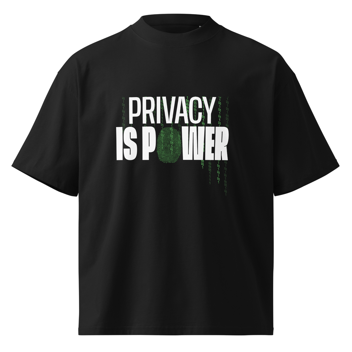 Privacy Is Power – Oversized Organic High-Neck T-Shirt - image 5 of 16