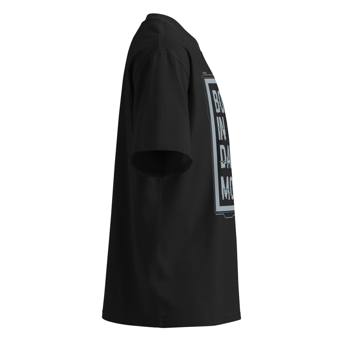 Born in Dark Mode – Oversized Organic High-Neck T-Shirt - imagen 7 de 20