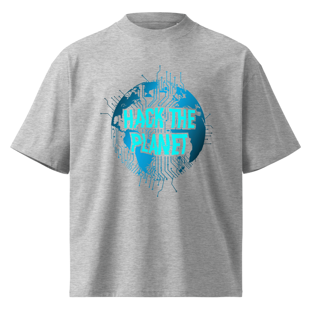Hack The Planet – Oversized Organic High-Neck T-Shirt - image 9 of 20