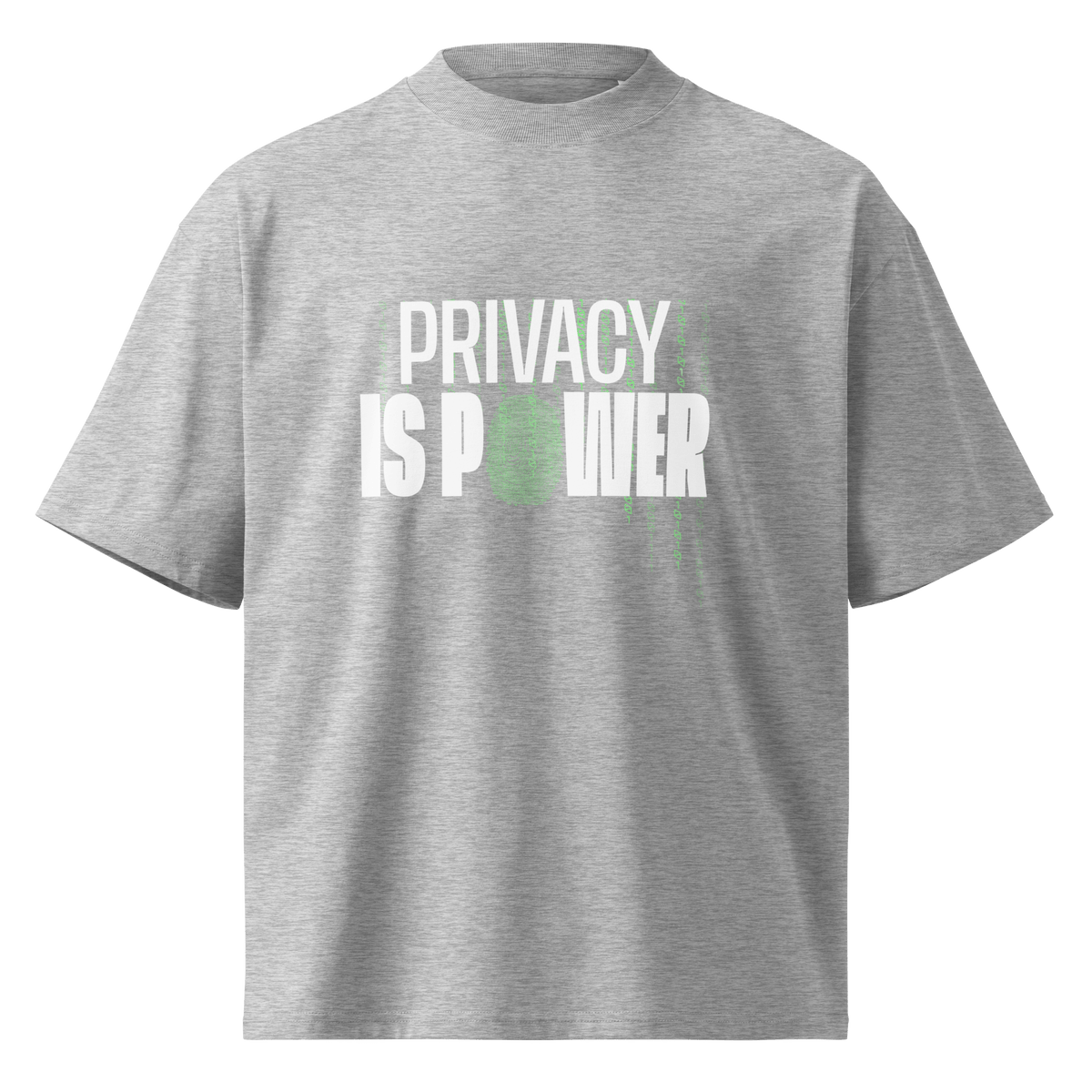 Privacy Is Power – Oversized Organic High-Neck T-Shirt - image 9 of 16