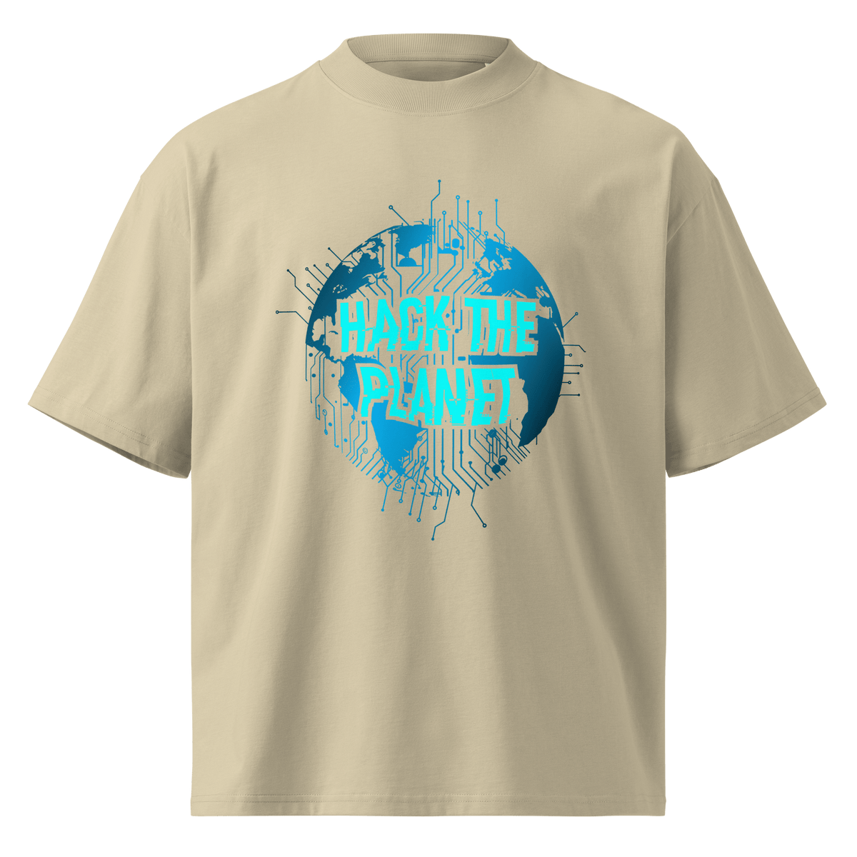 Hack The Planet – Oversized Organic High-Neck T-Shirt - image 13 of 20