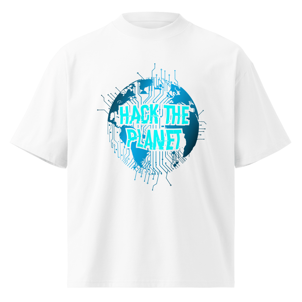 Hack The Planet – Oversized Organic High-Neck T-Shirt - image 17 of 20