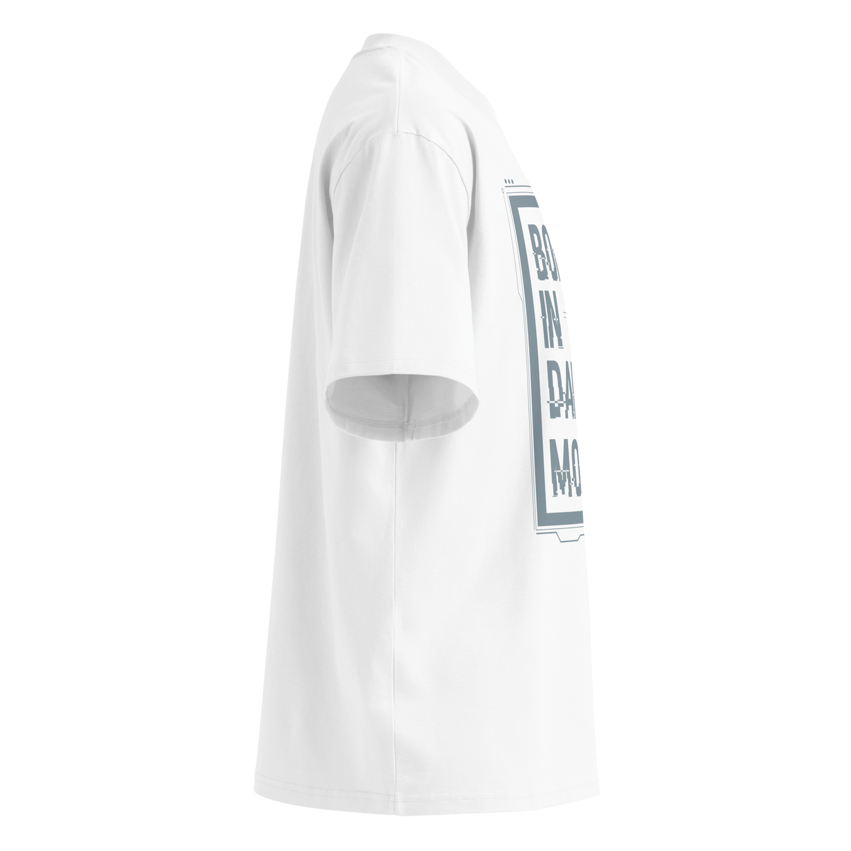 Born in Dark Mode – Oversized Organic High-Neck T-Shirt - imagen 19 de 20